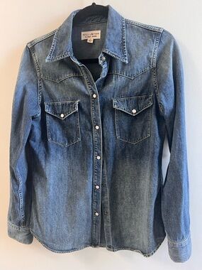 Nili Lotan Light Blue Denim Western Shirt